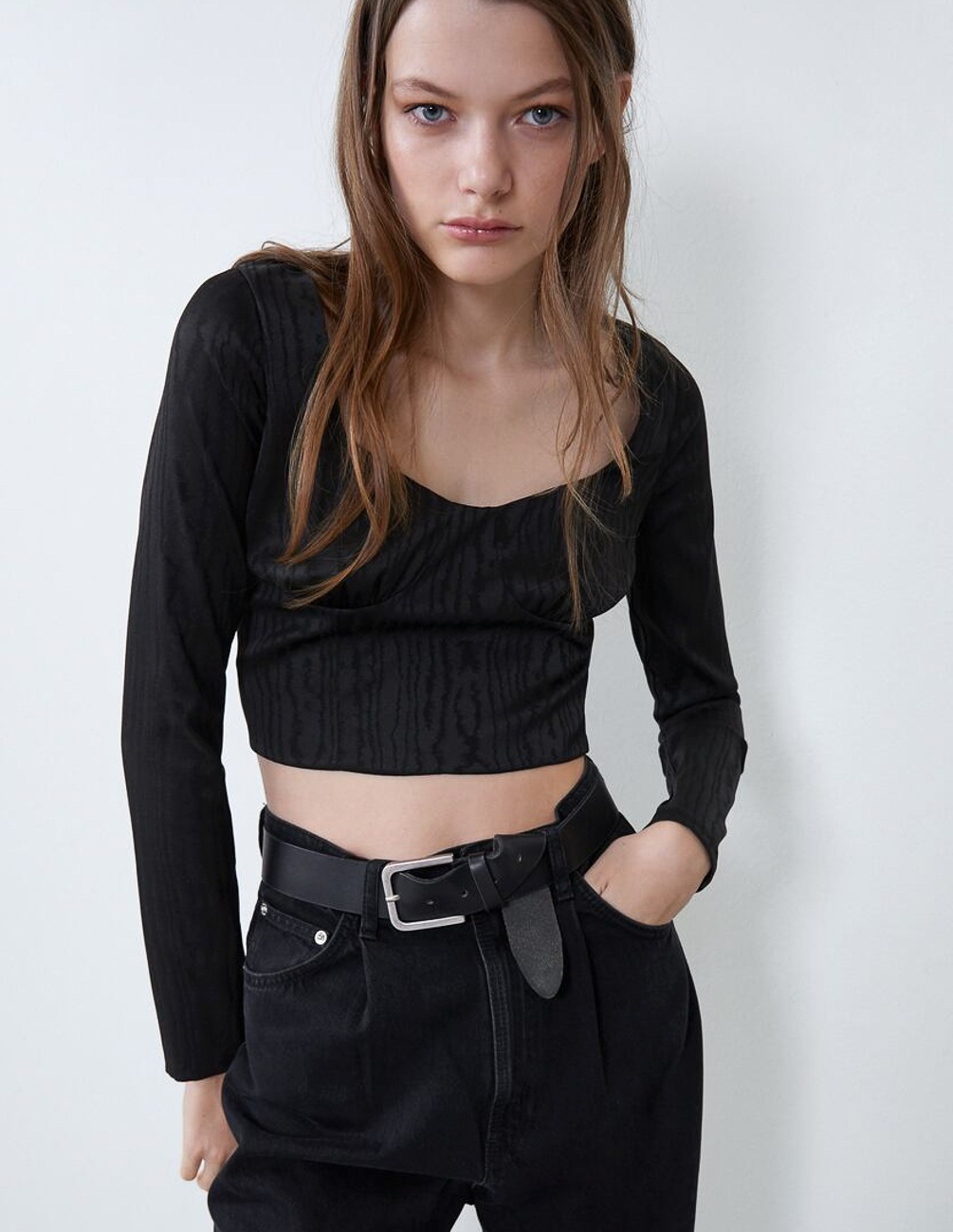 

Блуза Zara Ж1050241 (8291/216/800) цвет черный, Блуза Zara Ж1050241 (8291/216/800) цвет черный M
