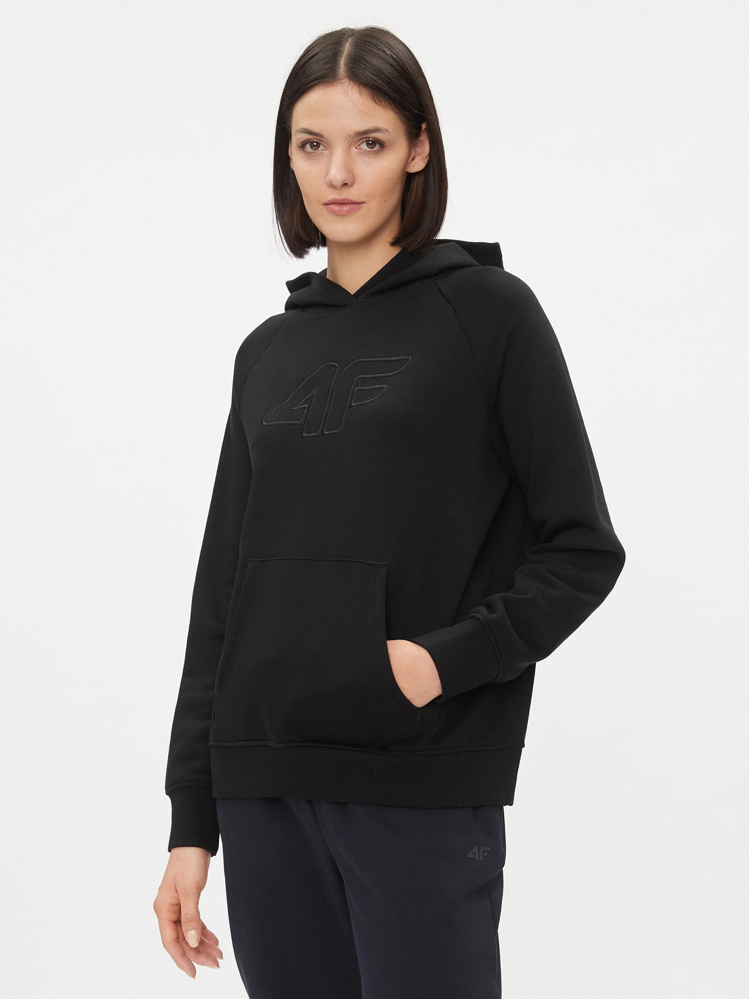 Акція на Худі жіноче 4F Sweatshirt F0765 4FAW23TSWSF0765-20S M Чорне від Rozetka