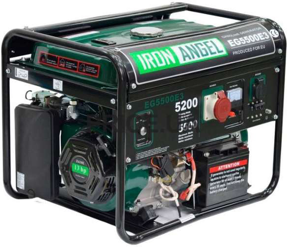 

Генератор бензиновий Iron Angel EG 5500 E3