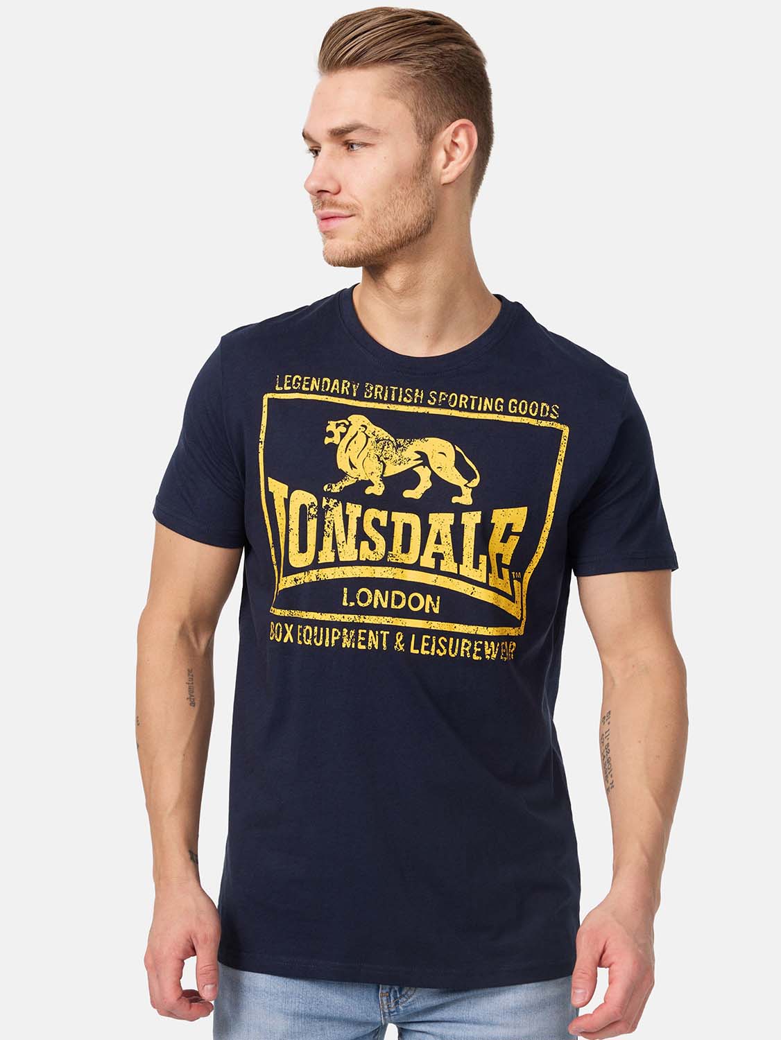 Акція на Футболка бавовняна довга чоловіча Lonsdale HOUNSLOW 115722-3008 L Navy від Rozetka