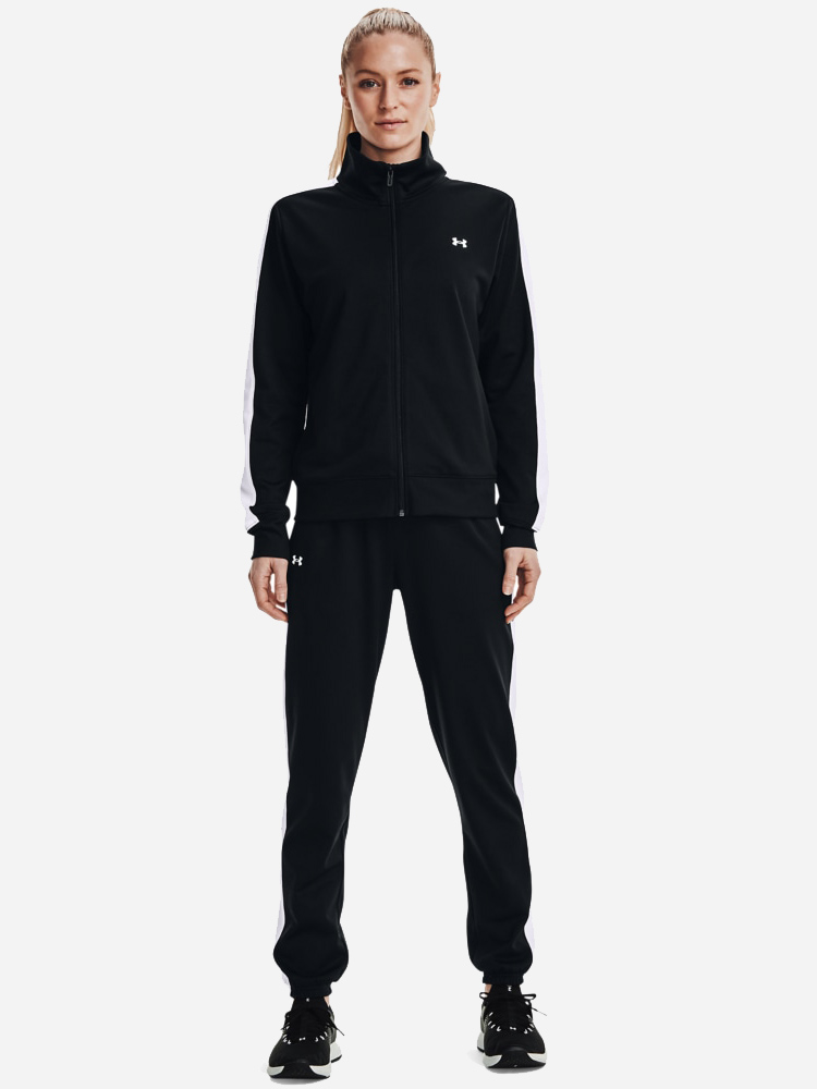 Акція на Спортивний костюм жіночий Under Armour Tricot Tracksuit 1365147-001 L Чорний від Rozetka