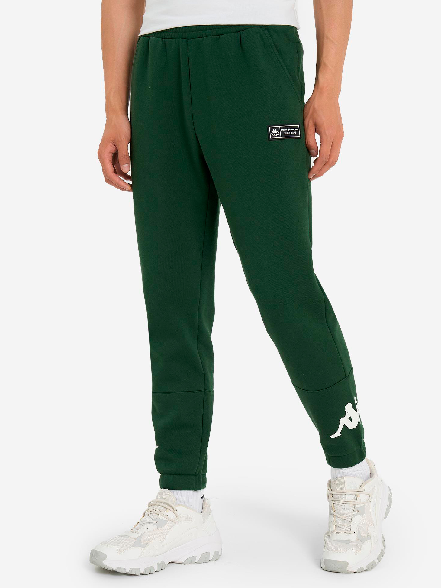 Акція на Спортивні штани чоловічі Kappa Men's trousers 130326-74 54 Темно-зелені від Rozetka