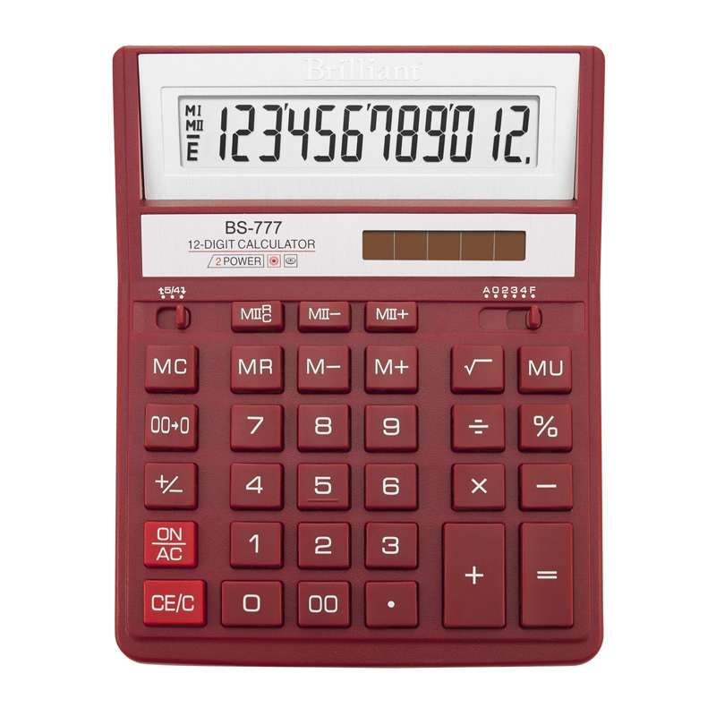 

Калькулятор Brilliant 12-разрядный 157х200х31 мм Красный (BS-777RD)