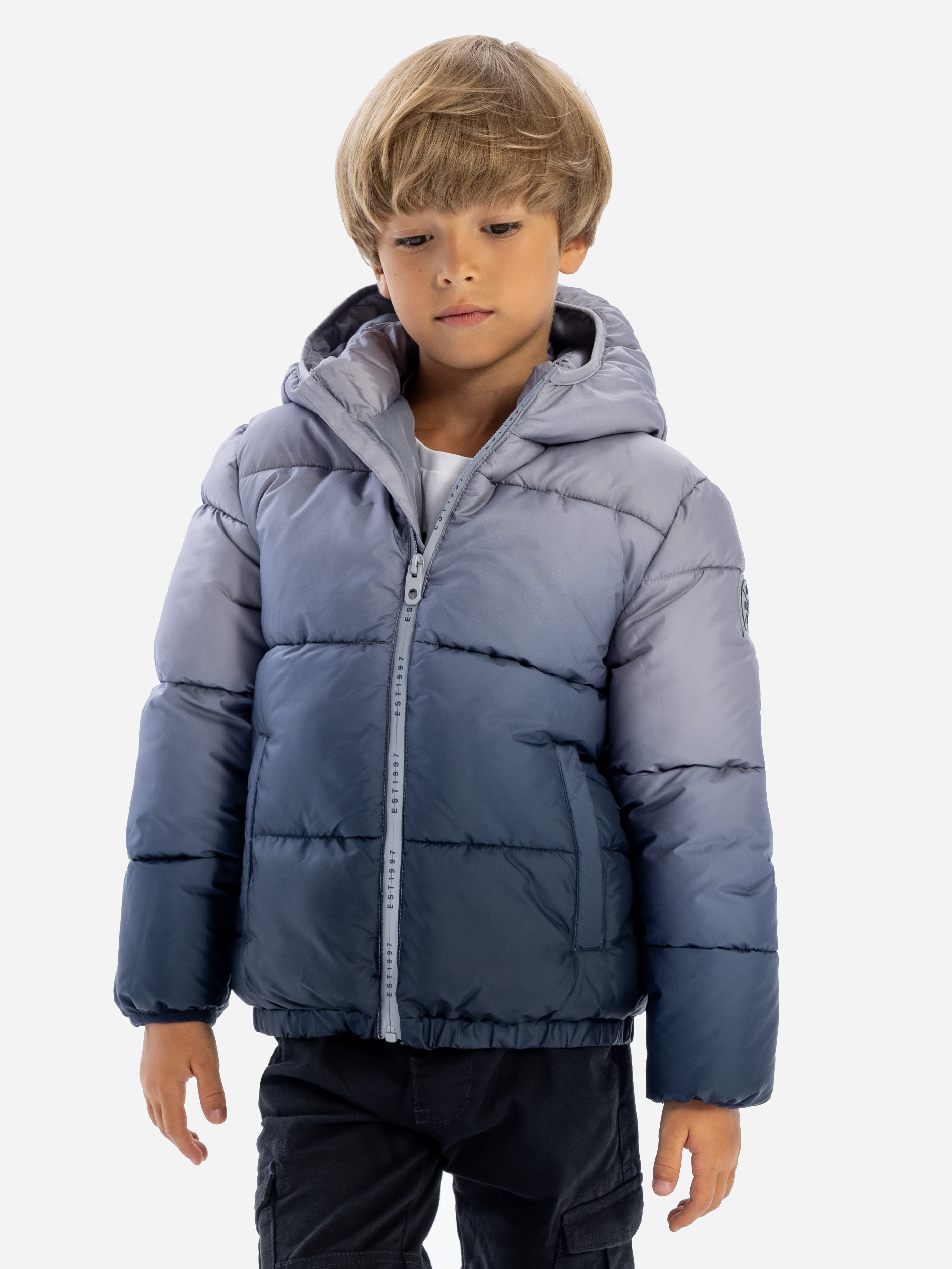 Акція на Дитяча демісезонна стьобана куртка для хлопчика Minoti 19coat6 41070KID 80-86 см Сіра від Rozetka