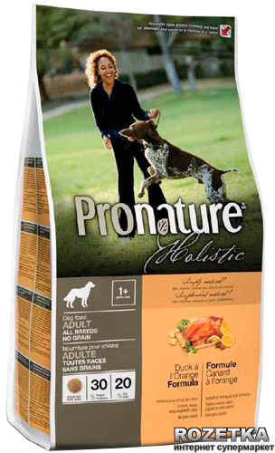 

Сухой корм для взрослых собак Pronature Holistic Adult со вкусом утки и апельсинов 2.72 кг (65672525039)