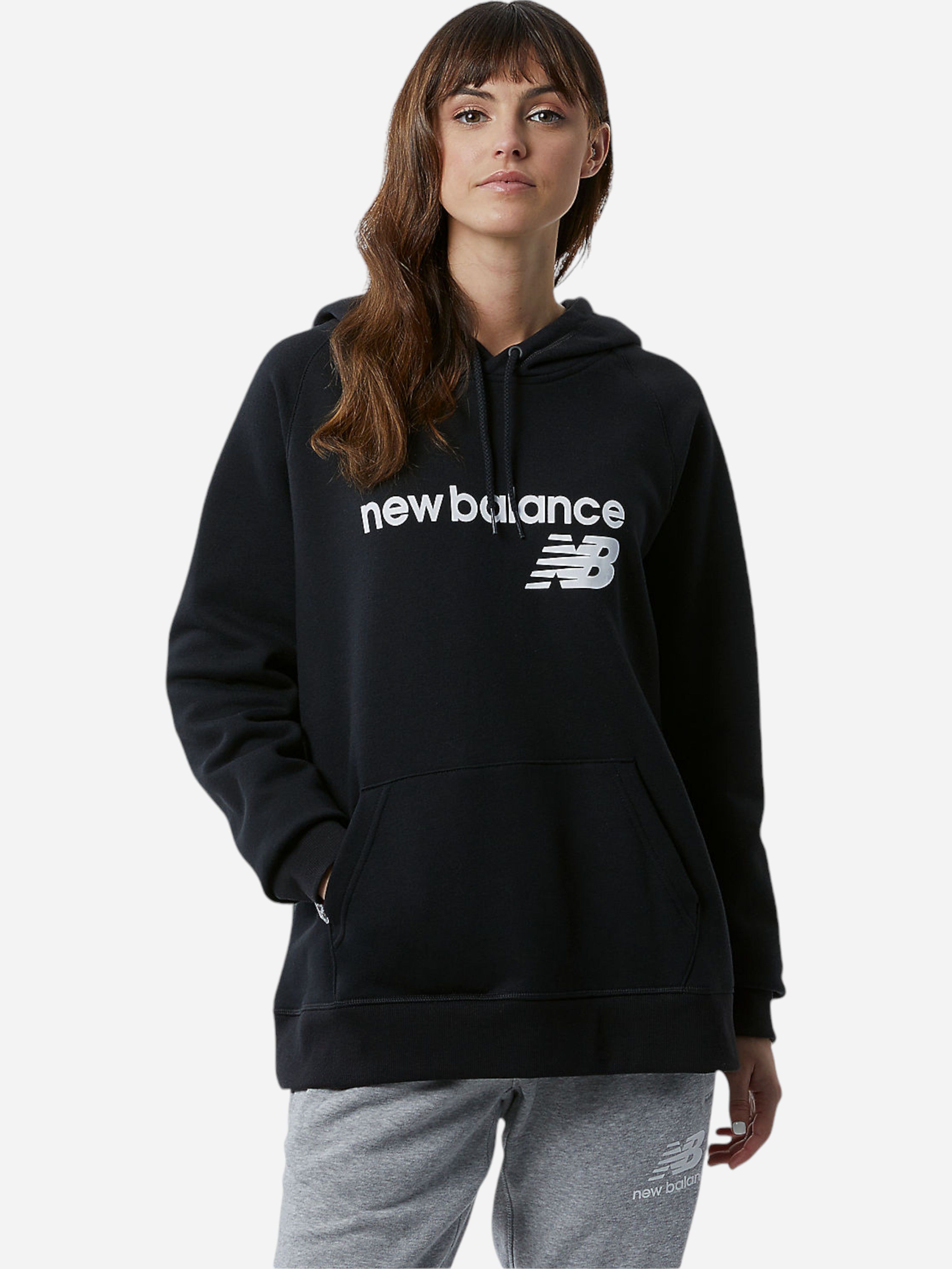 Акція на Худі жіноче New Balance NBWT03810BK L Чорне від Rozetka