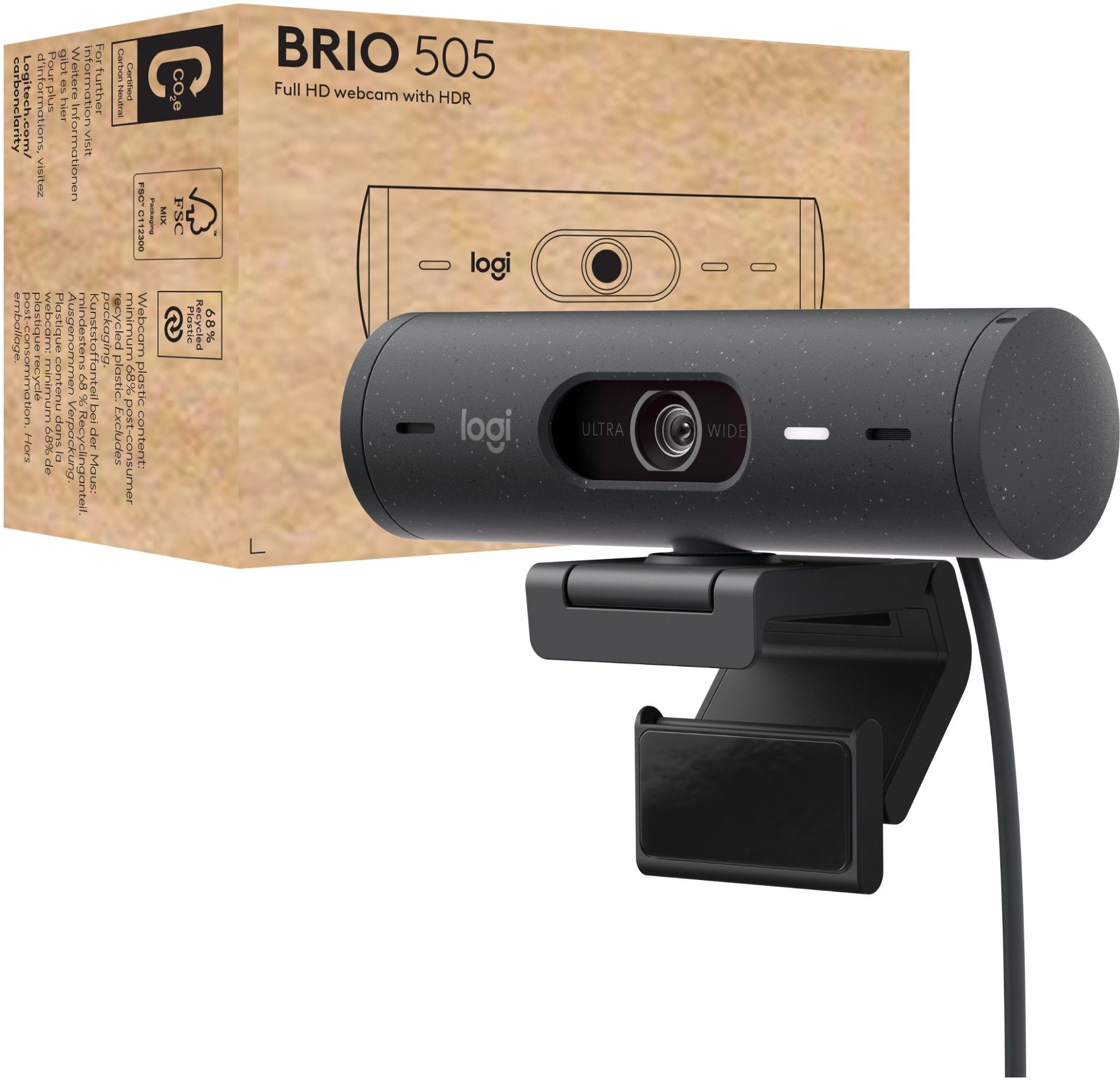 Вебкамера Logitech Brio 505 Graphite (960-001459) — фото 12
