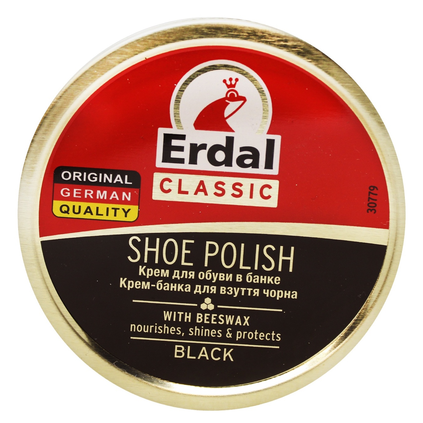 

Крем для взуття Erdal Shoe Polish in tin Black 75 мл Чорний