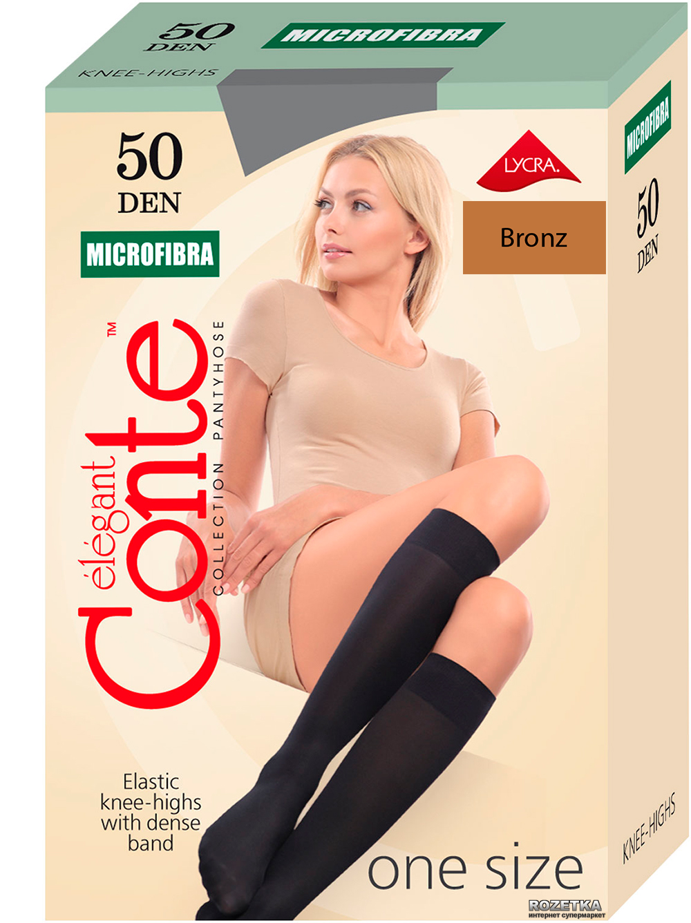 

Гольфы Conte Microfibra 50 Den Bronz