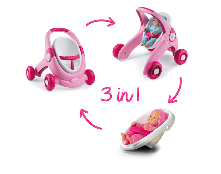 

Коляска Smoby Toys Mini Kiss 3в1 розовая (210205)