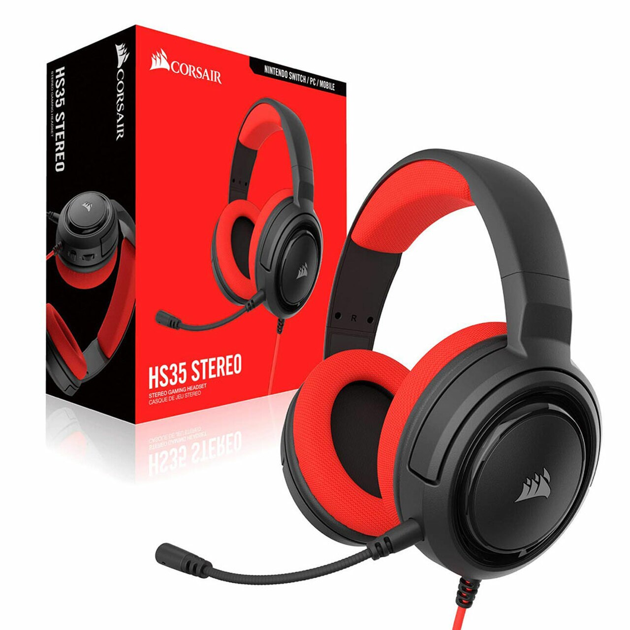 

Игровые наушники Corsair HS35 Red