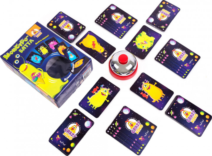 

Настольная детская игра со звоночком "Монстро-батл" Vladi Toys VT8010-04 (укр)