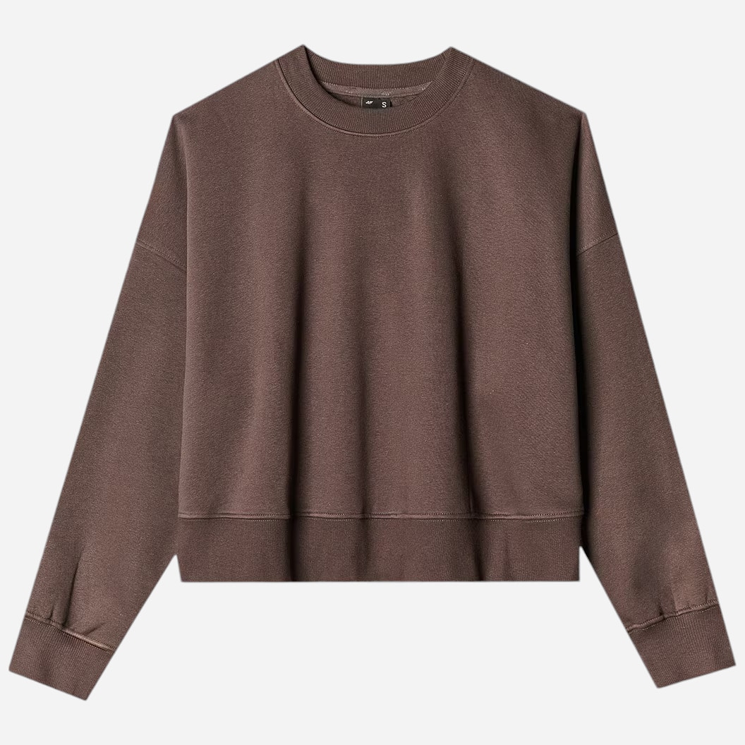 Акція на Світшот жіночий 4F Sweatshirt F1307 4FWAW24TSWSF1307-81S M Коричневий від Rozetka