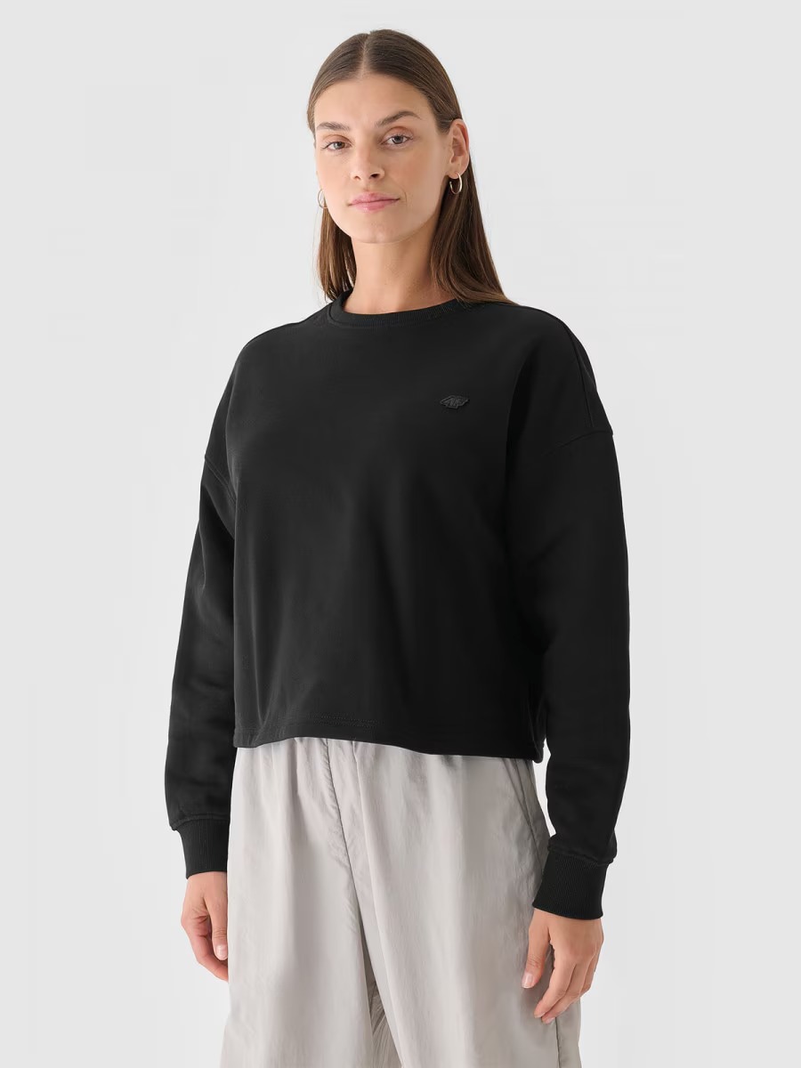 Акція на Світшот жіночий 4F Sweatshirt F1305 4FWAW24TSWSF1305-20S S Чорний від Rozetka