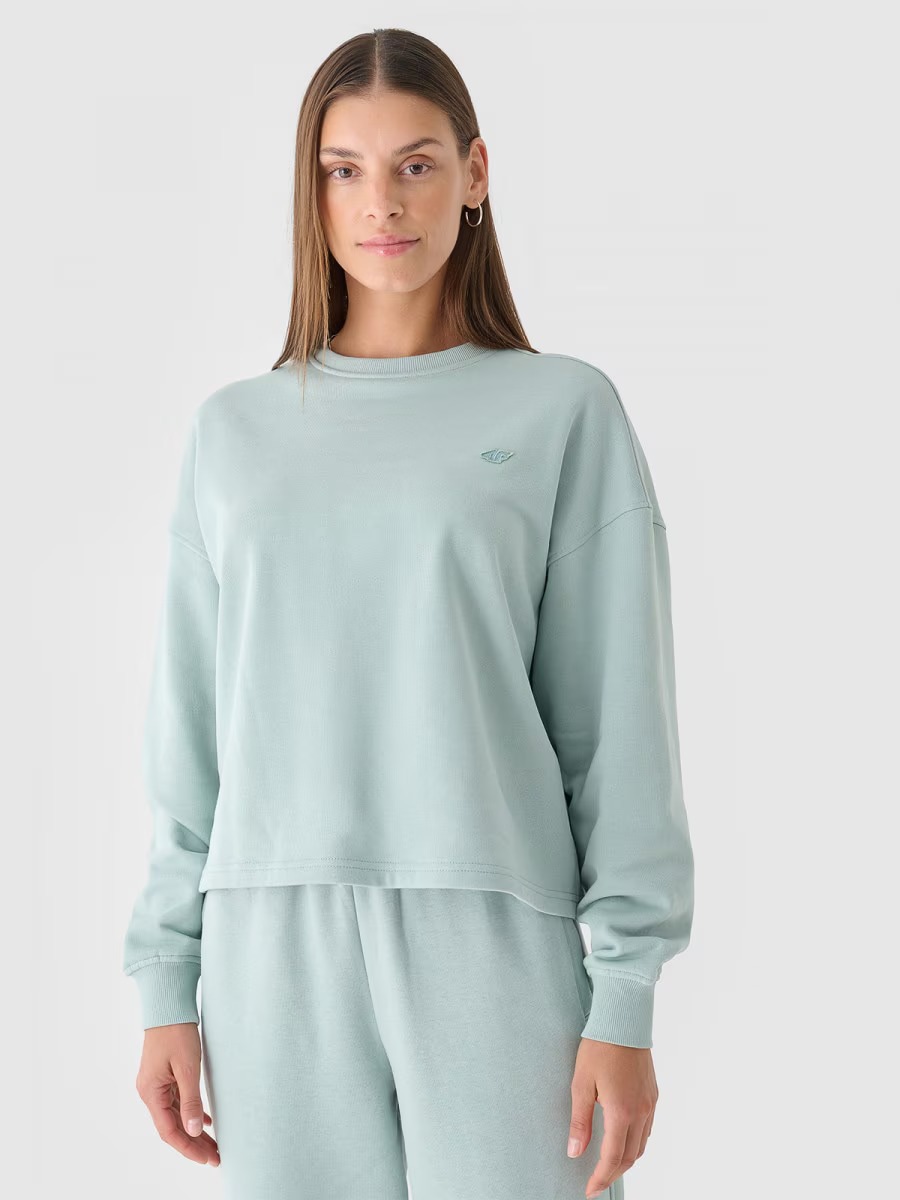 Акція на Світшот жіночий 4F Sweatshirt F1305 4FWAW24TSWSF1305-47S S Зелений від Rozetka