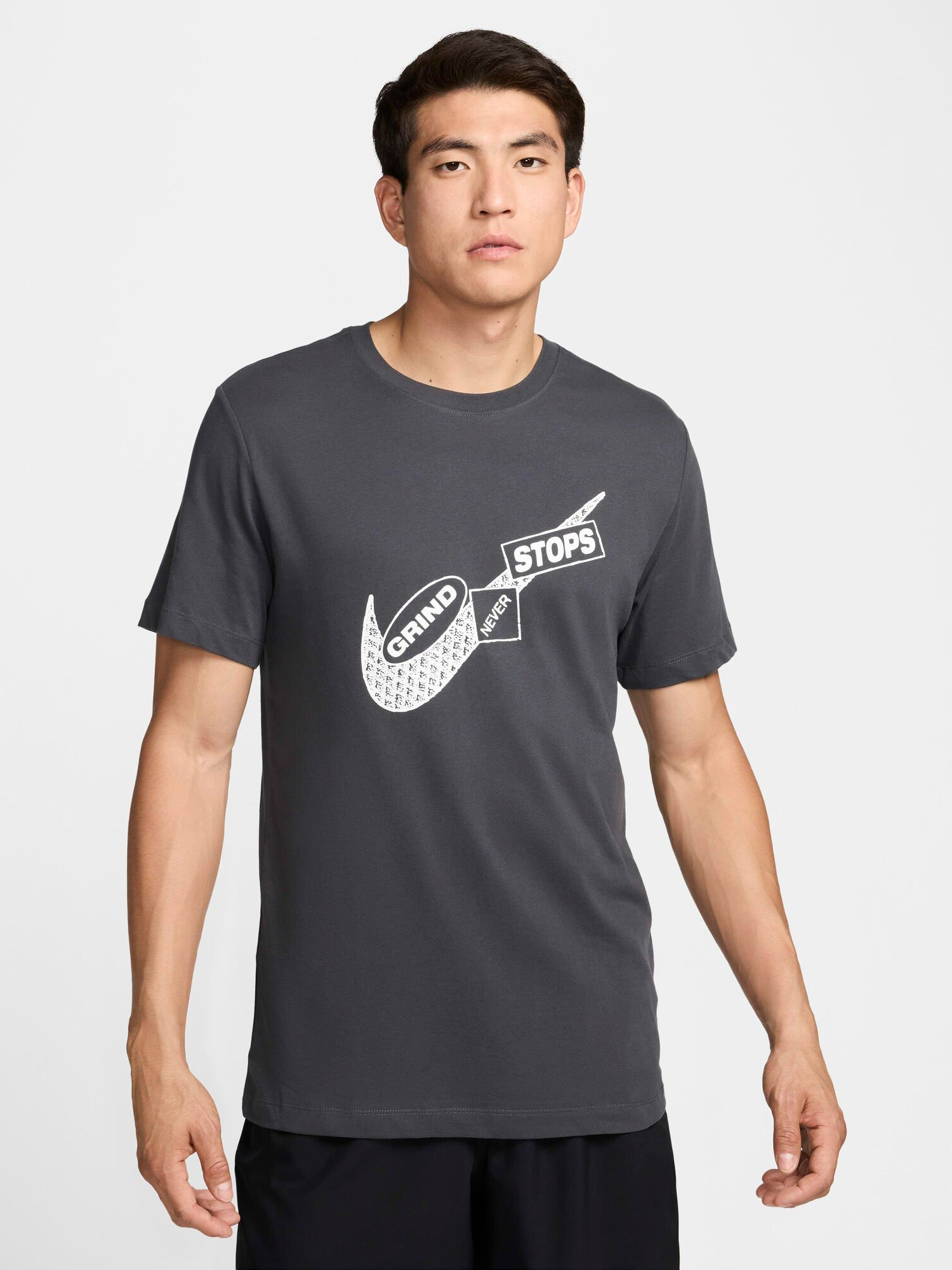 Акція на Футболка чоловіча Nike M Nk Df Tee Gym Kit 2 FZ8058-060 XL Сіра від Rozetka