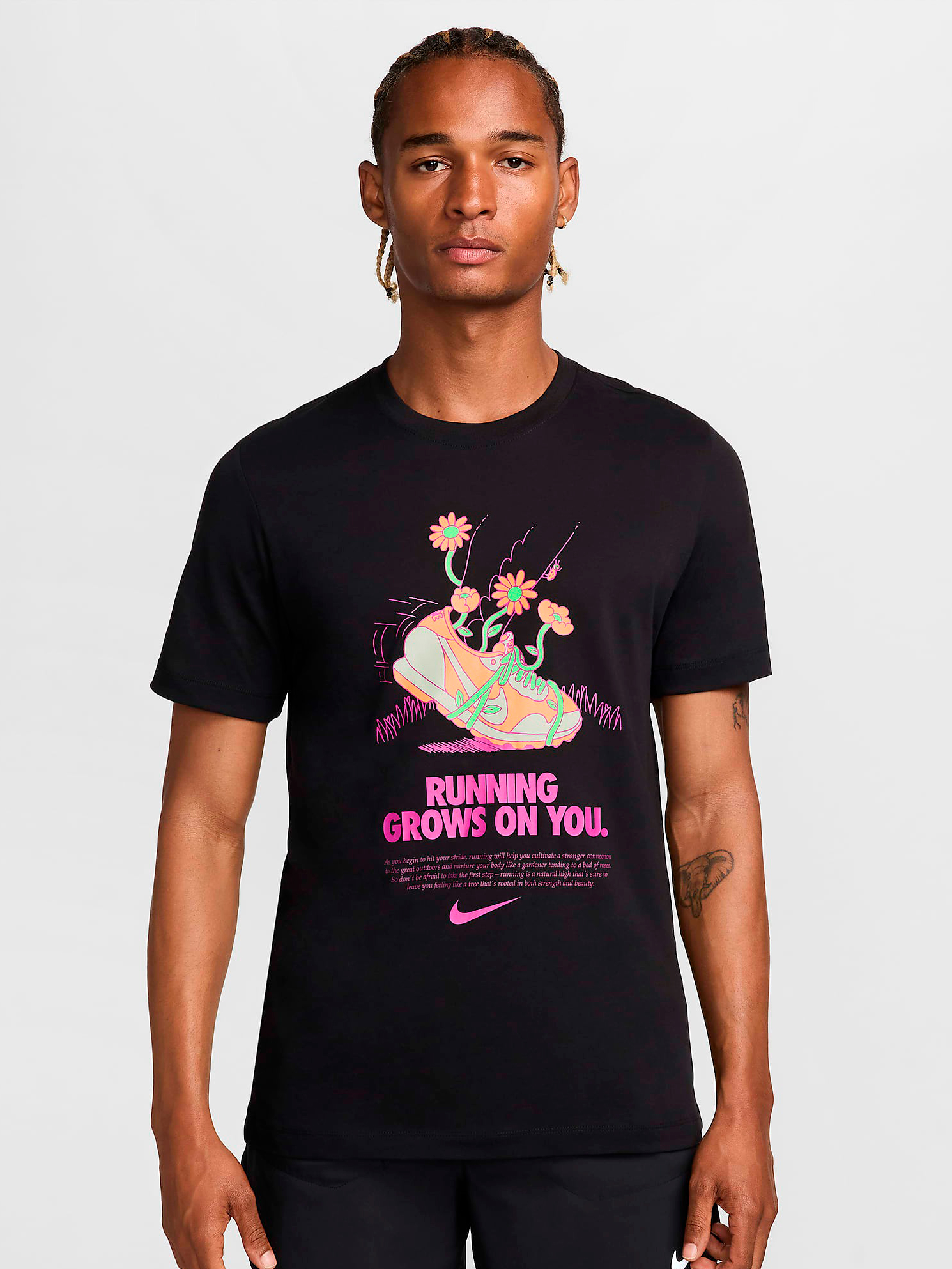 Акція на Футболка чоловіча Nike M Nk Df Tee Run Dna Fa24 FZ8065-010 2XL Чорна від Rozetka