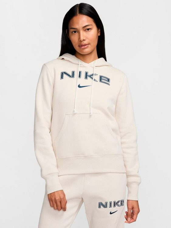 Акція на Худі тепле жіноче Nike W Nsw Phnx Flc Std Po Logo Hdy HM9751-104 L Бежеве від Rozetka