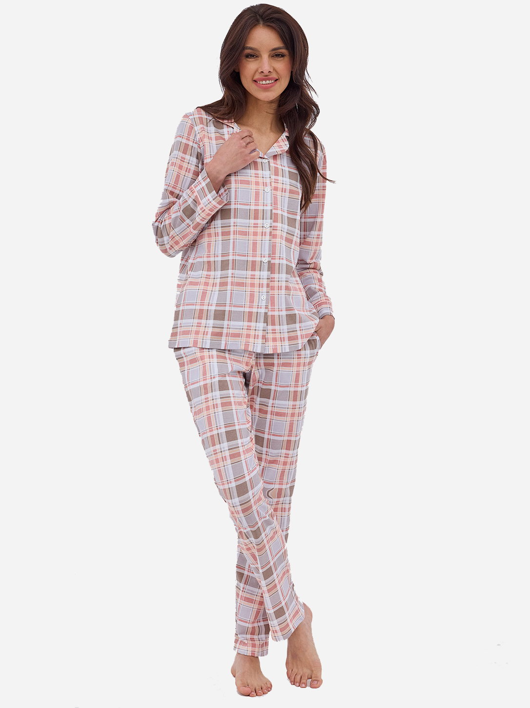 Акція на Піжама (сорочка + штани) жіноча бавовняна Cornette Womens sleepwear 482-387 M Різнокольорова від Rozetka