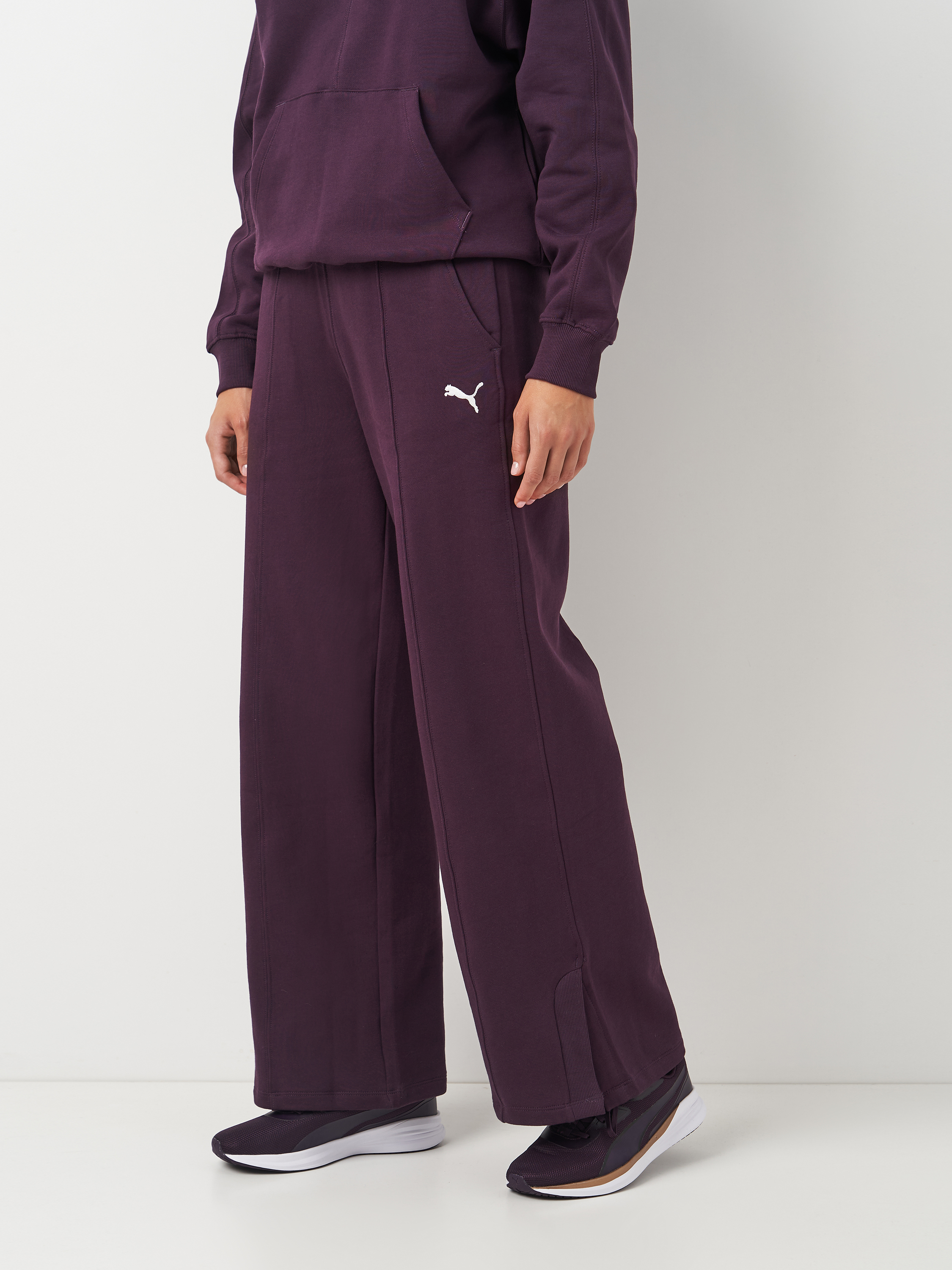 Акція на Спортивні штани утеплені жіночі Puma Her Straight Pants 68272044 XL Фіолетові від Rozetka