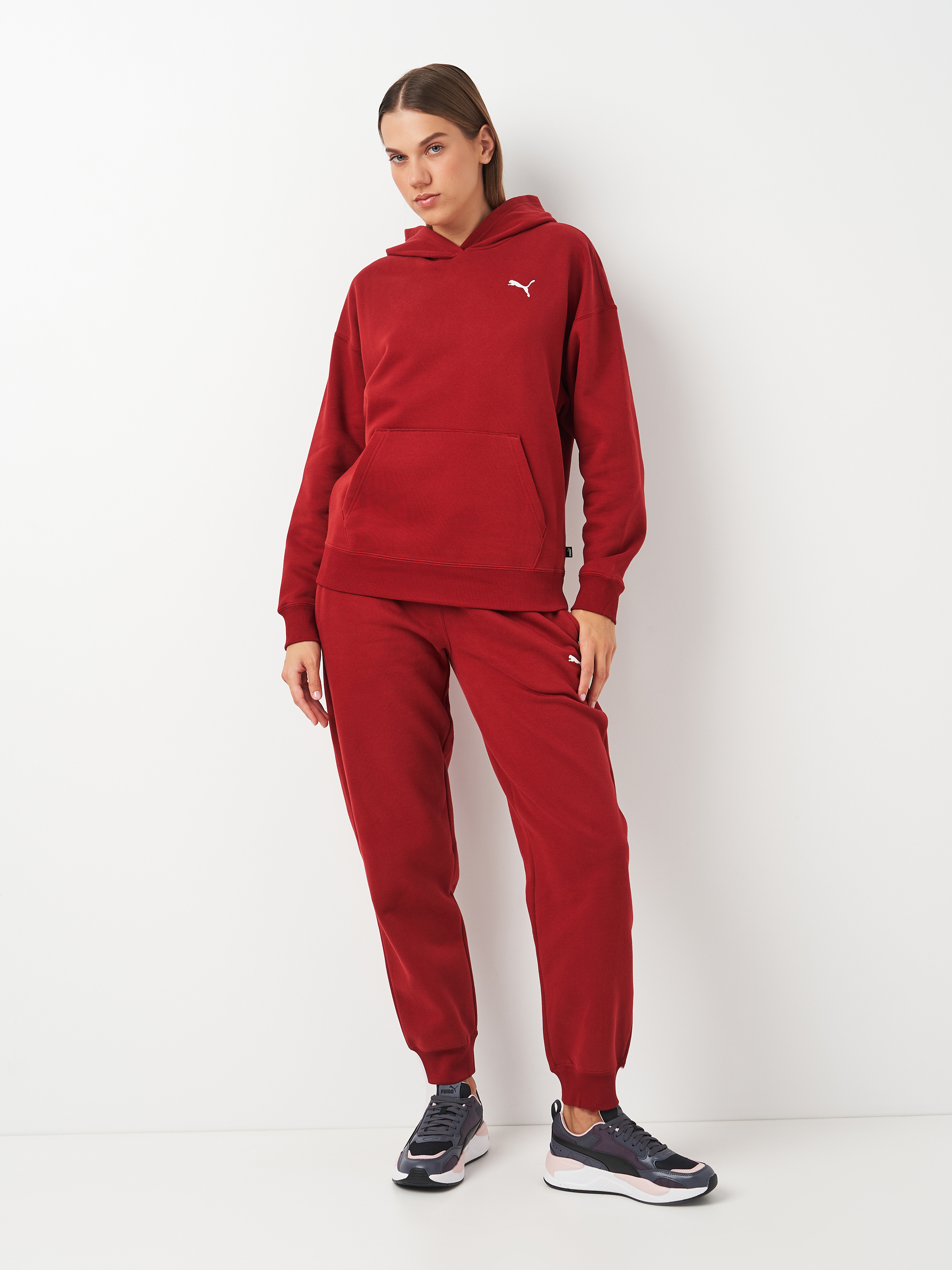 Акція на Спортивний костюм жіночий Puma Loungewear Tracksuit 68309113 S Бордовий від Rozetka