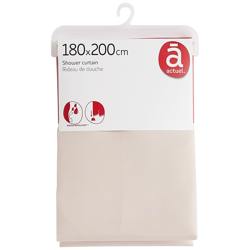

Шторка для ванной Actuel Beige Whisper, 180х200 см