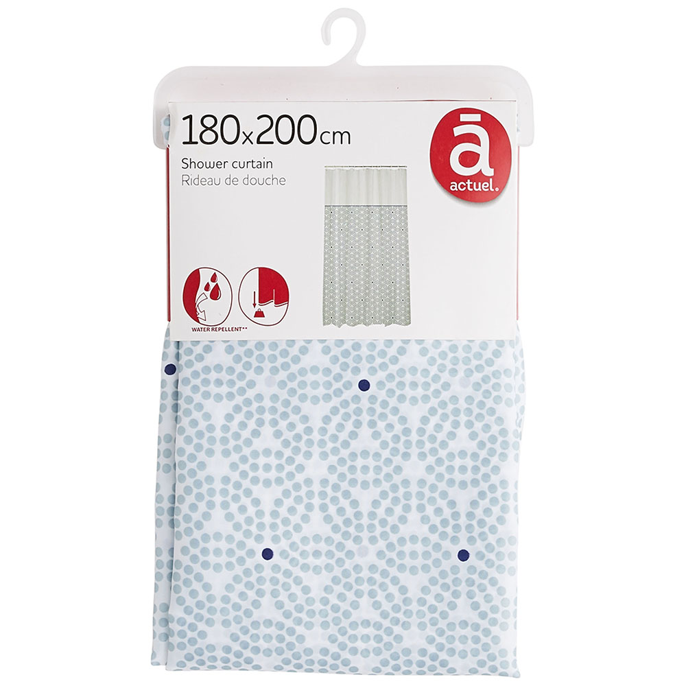 

Шторка для ванной Actuel Ashley Blue, 180х200 см