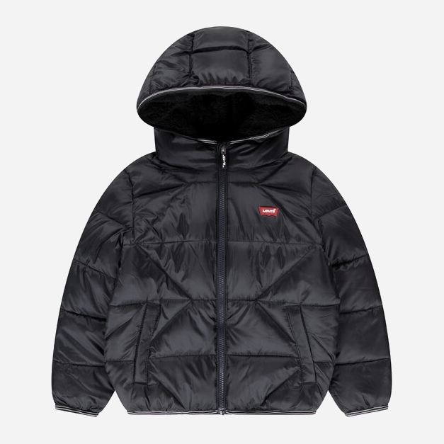 Акція на Дитяча демісезонна стьобана куртка для хлопчика Levi's Lvb Sherpa Lined Puffer Jkt 8EL257-023-LZ 128 см Чорна від Rozetka