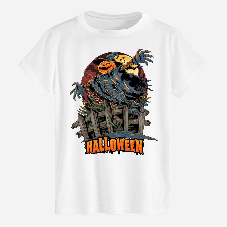 Акція на Футболка бавовняна довга чоловіча Likey Halloween M150-2318 M Біла від Rozetka