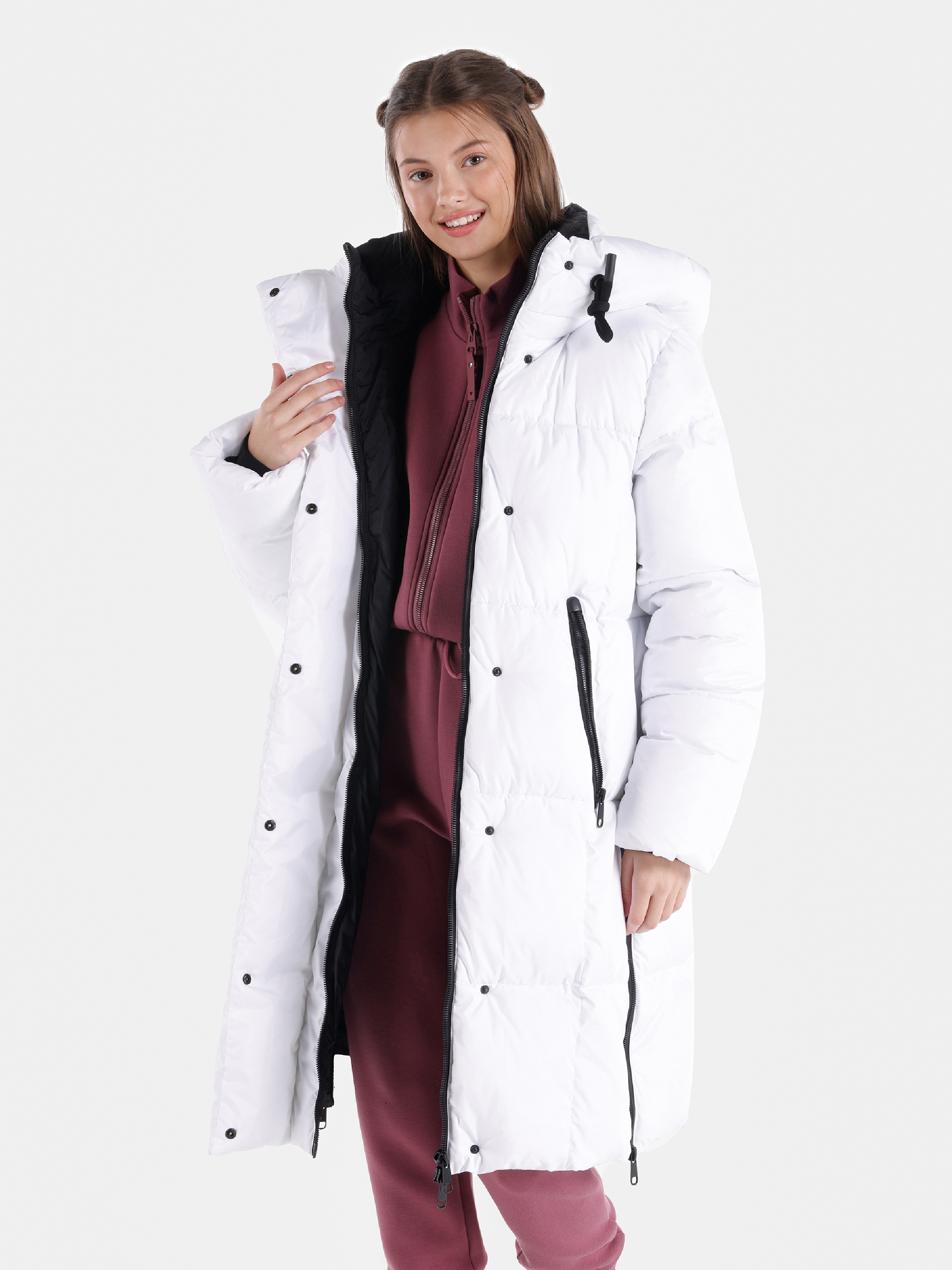 Акція на Куртка зимова довга жіноча Colin's CL1065795OFW XS OFF WHITE від Rozetka