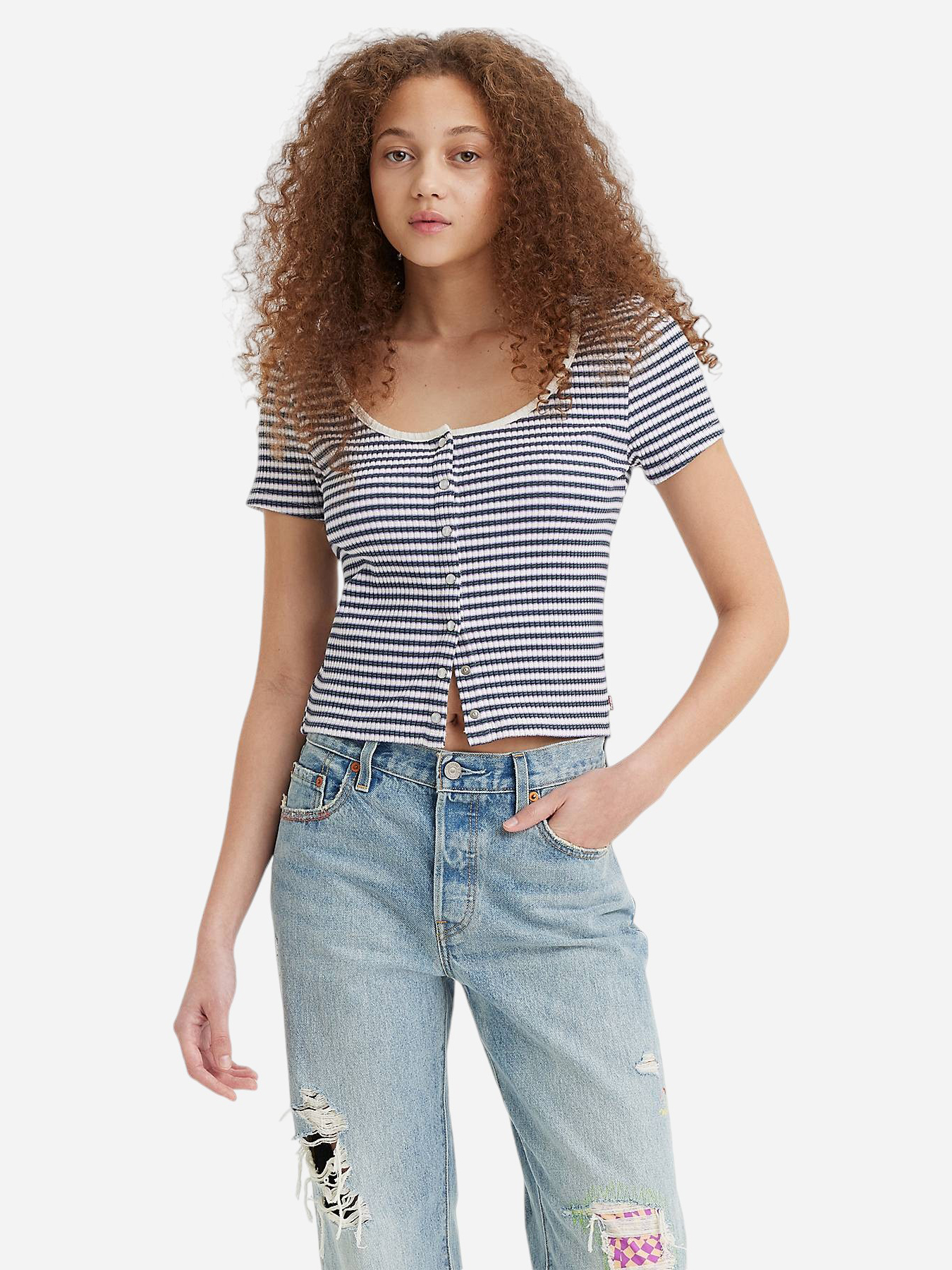 Акція на Топ жіночий Levi's 814191458 XL Білий від Rozetka