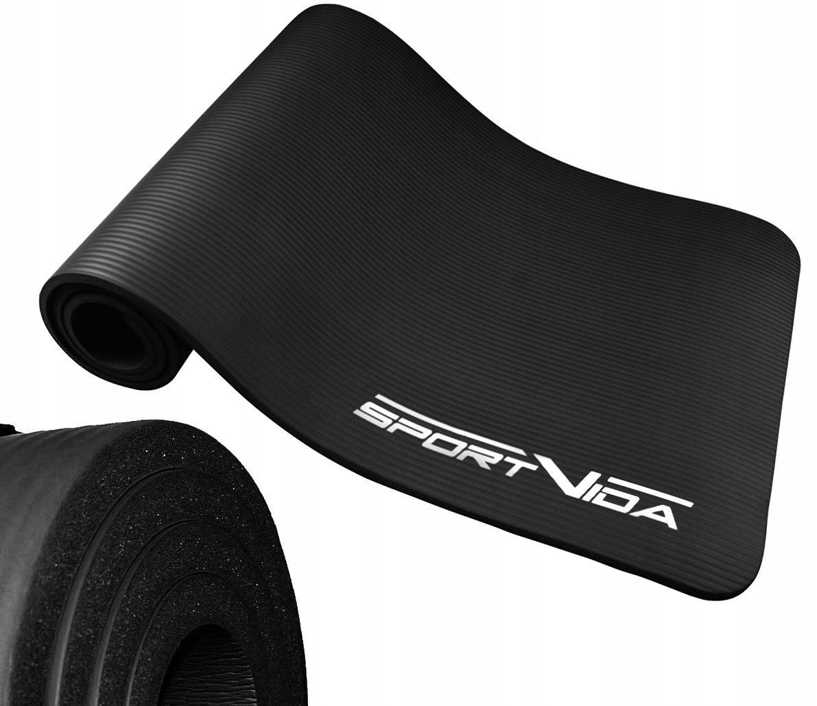 

Коврик (мат) для йоги и фитнеса SportVida NBR 1 см Original SV-HK0166 Black
