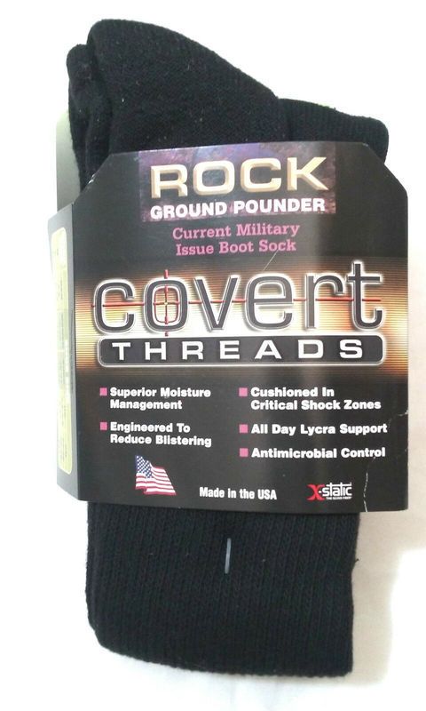 

Демисезонные антибактериальные носки Covert Threads Military Boot Socks - Rock Ground Pounder Medium, Чорний