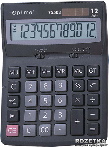 

Калькулятор электронный Optima 12-разрядный (75503)