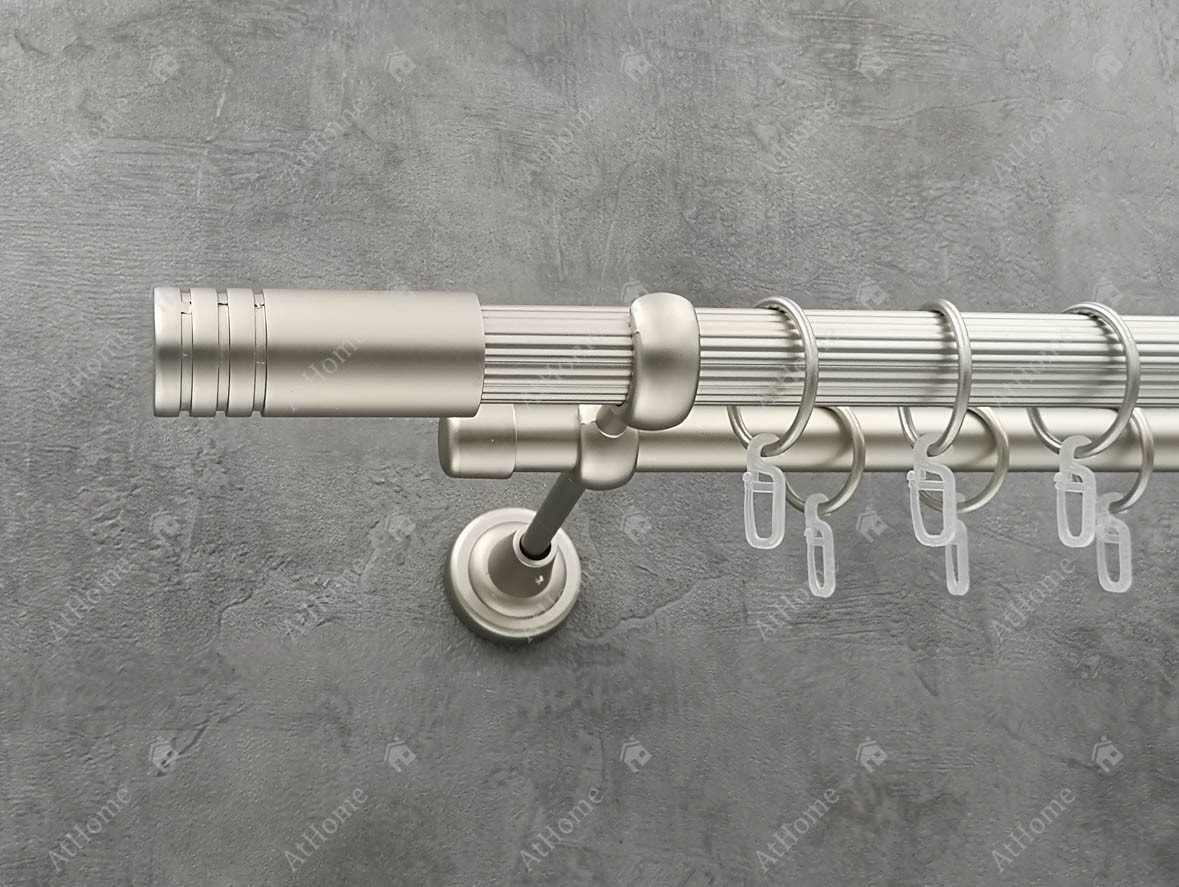 

Карниз Quadrum Модуло 160 см двойной Сатин 25/19 мм рифленая (кольца с крючками)