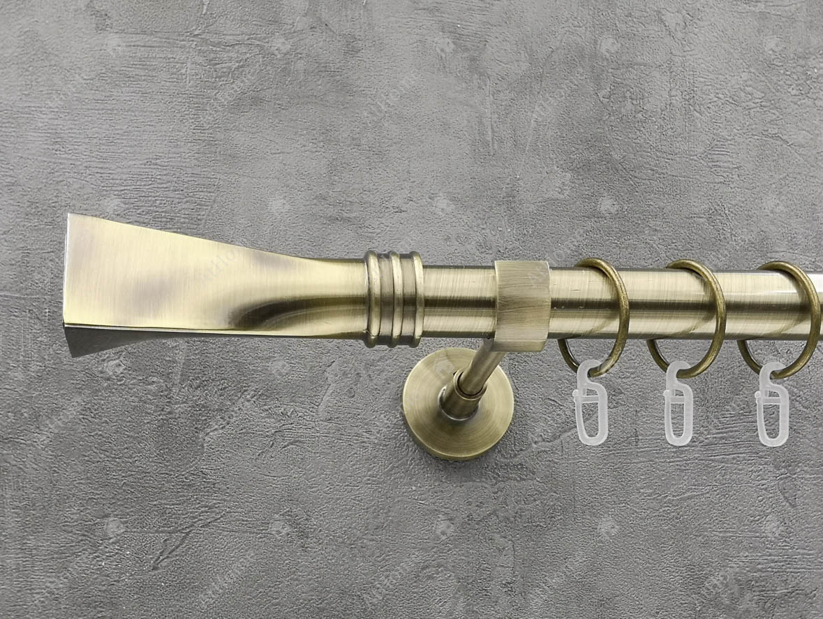 

Карниз Quadrum Свинг 200 см одинарный модерн Антик 25 мм гладкая (кольца с крючками)