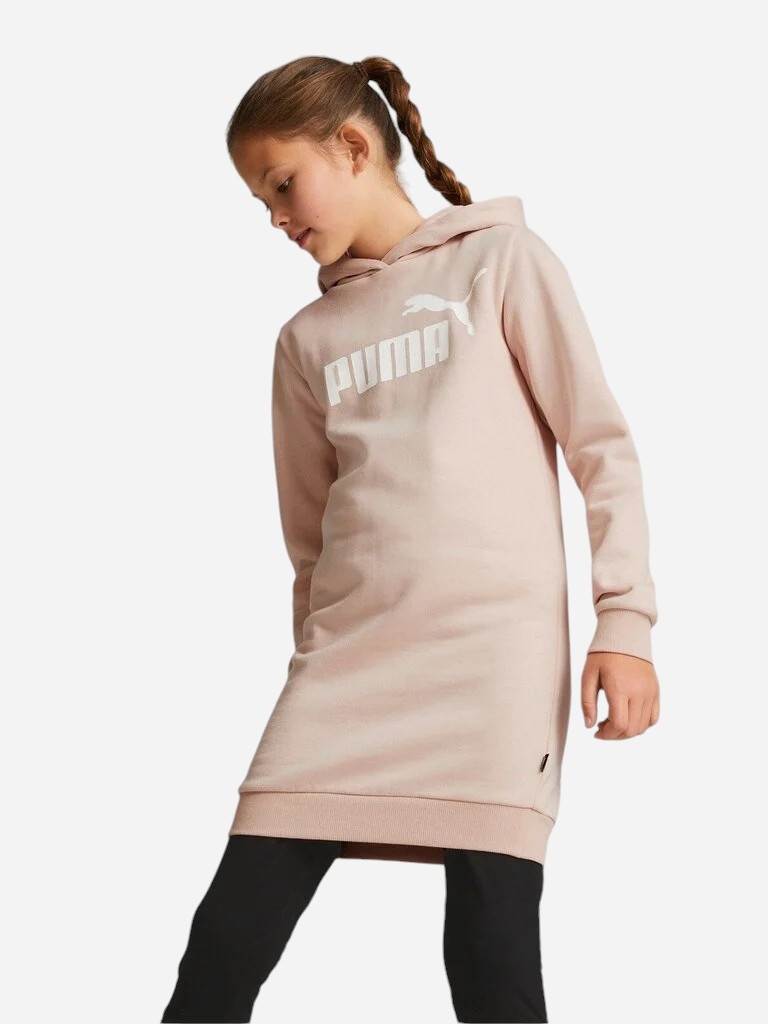 Акція на Підліткова сукня-худі для дівчинки Puma Ess Logo Hooded Dress 67030947 146-152 см Rose Quartz від Rozetka