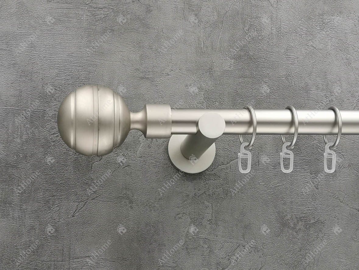 

Карниз Quadrum ЕМ 235 300 см одинарный универсальный Сатин 25 мм гладкая (кольца с крючками)