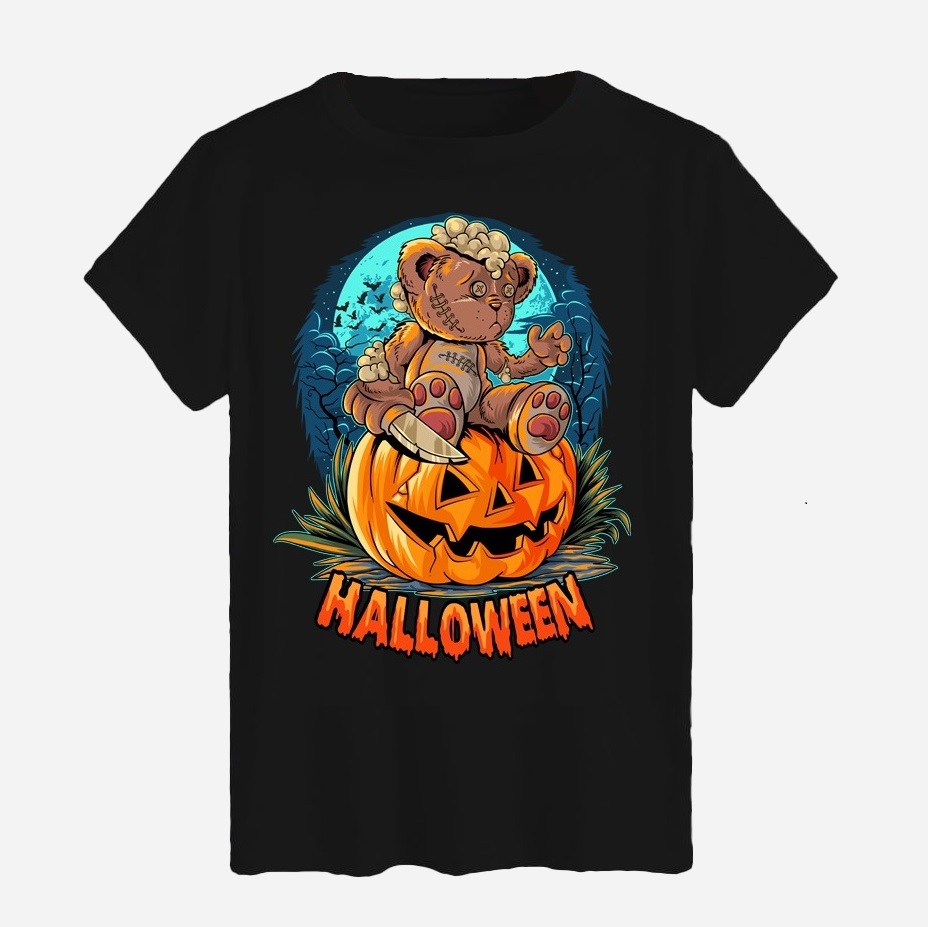 Акція на Футболка бавовняна довга чоловіча Likey Halloween M150-2308 L Чорна від Rozetka