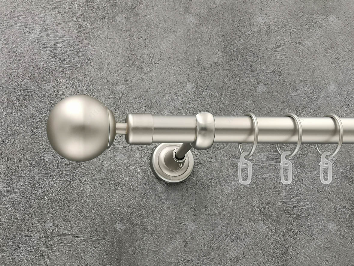 

Карниз Quadrum Шар 200 см одинарный Сатин 25 мм гладкая (кольца с крючками)