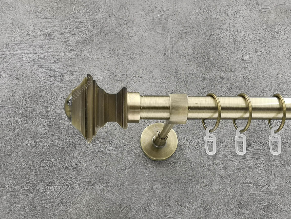 

Карниз Quadrum Борджеза 320 см одинарный модерн Антик 25 мм гладкая (кольца с крючками)