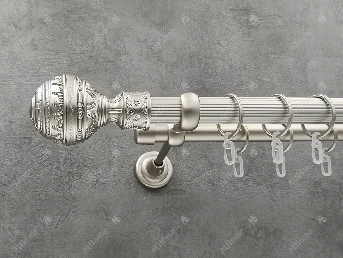 

Карниз Quadrum Арабеска 160 см двойной Сатин 25/19 мм рифленая (кольца с крючками)