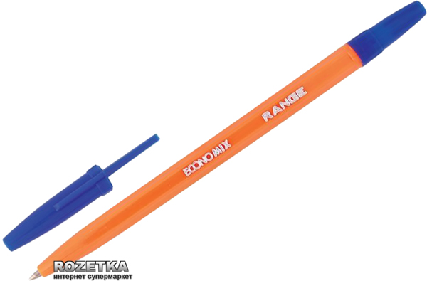 

Набор шариковых ручек 50 шт Economix Range Синий 0.5 мм Оранжевый корпус (10138-02)
