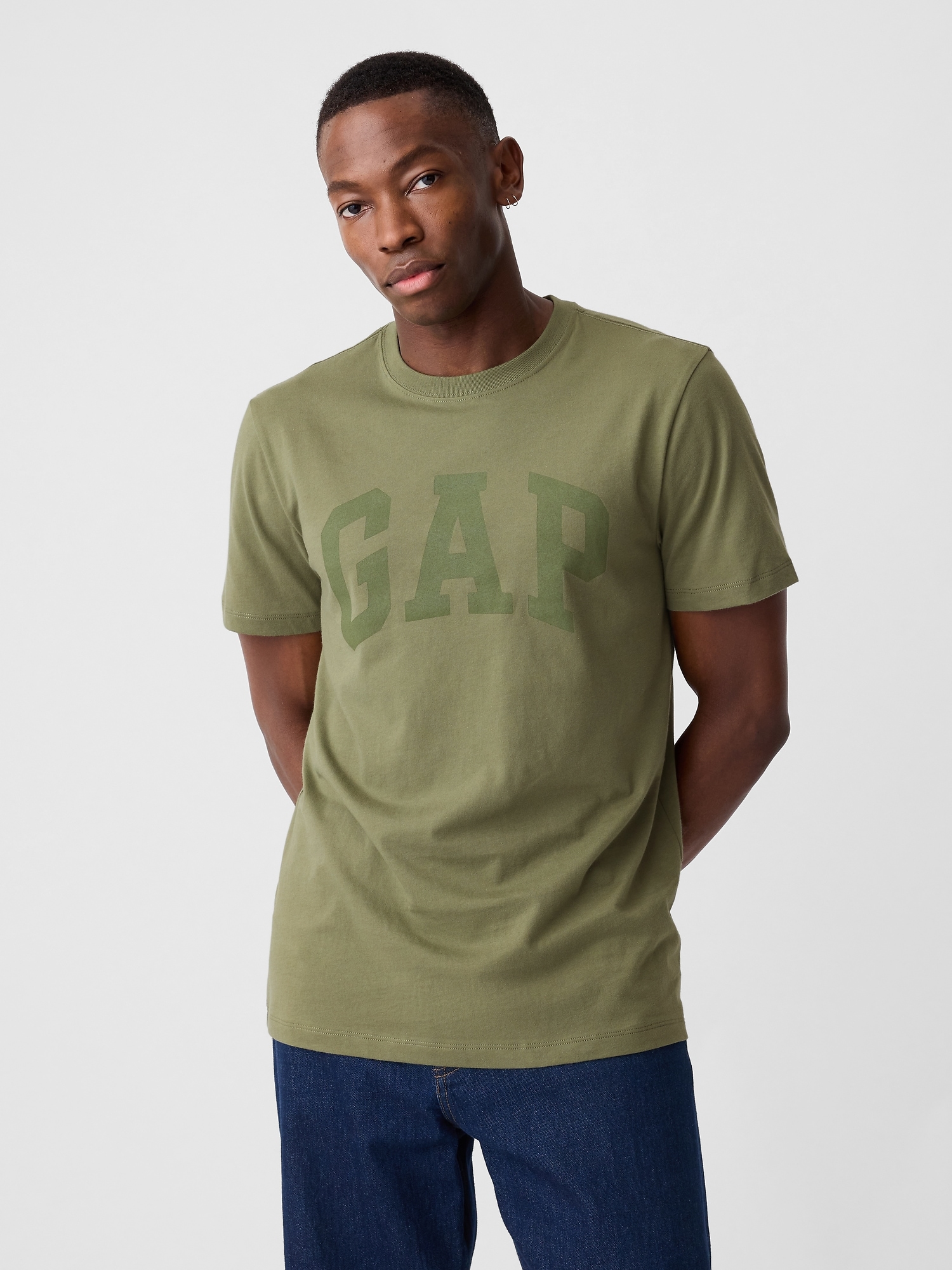 Акція на Футболка бавовняна чоловіча GAP 856659-16 XL Зелена від Rozetka