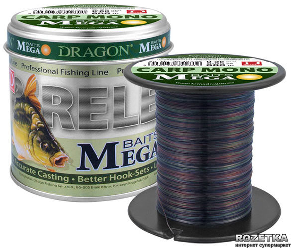 

Леска Dragon Mega Baits Carp Mono 600 м 0.33 мм 11.40 кг (TDC-30-24-032)