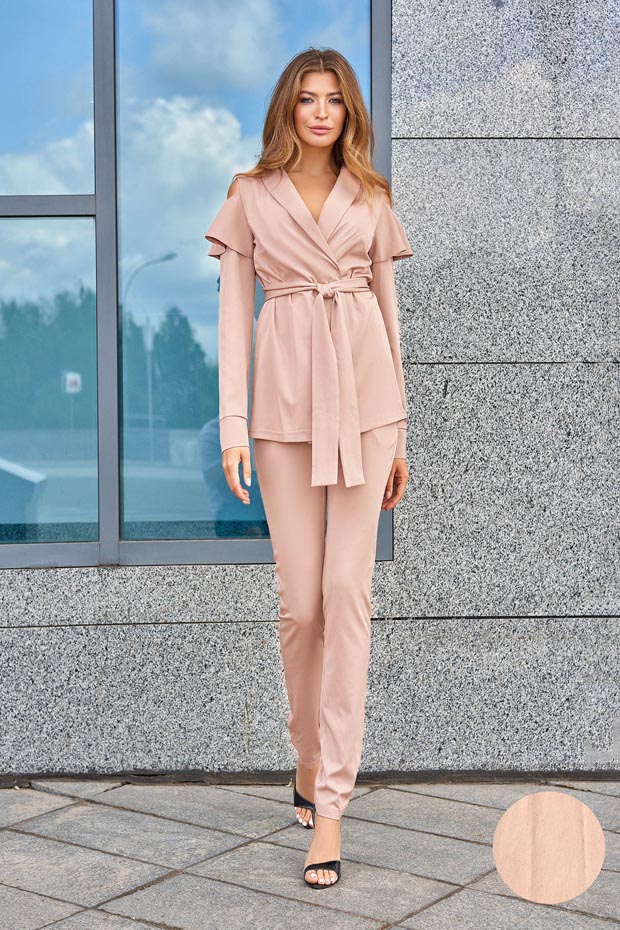 

Брючный JADONE FASHION костюм Стефани бежевый M (Брючный костюм Стефани бежевый)