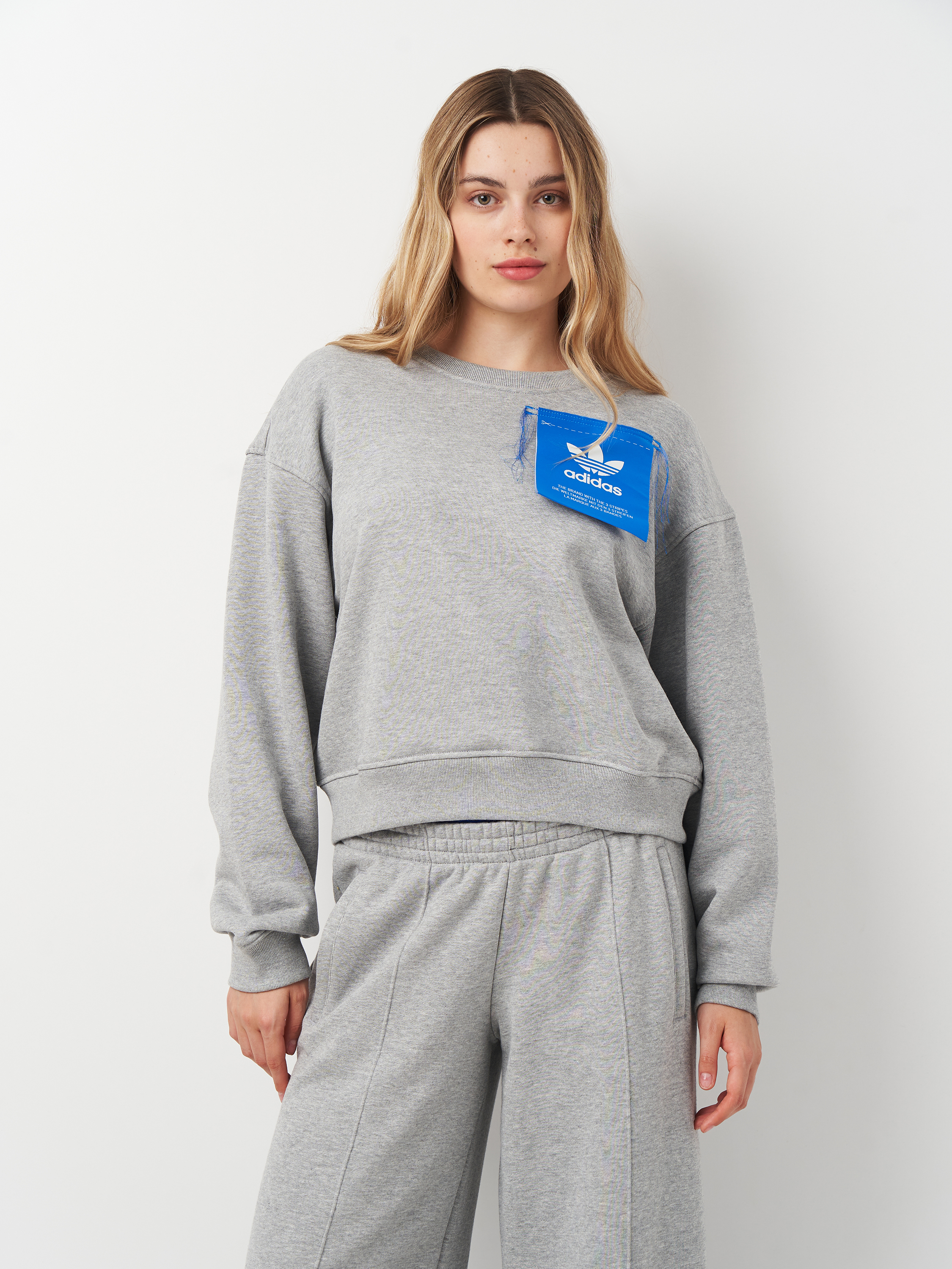 Акція на Світшот оверсайз жіночий Adidas Originals Ksenia Tag Swt IW5666 M Mgreyh від Rozetka