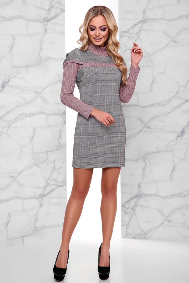 

Женское JADONE FASHION вискозное платье в клетку Эмма цвет розовый XL (Платье Эмма розовый)