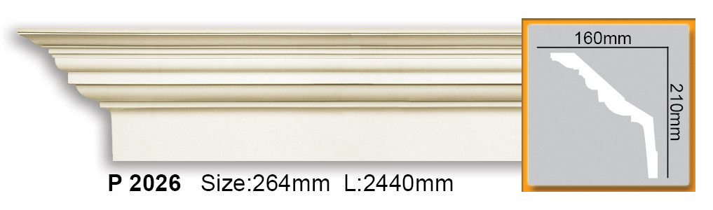 

Карниз с гладким профилем Gaudi Decor P 2026