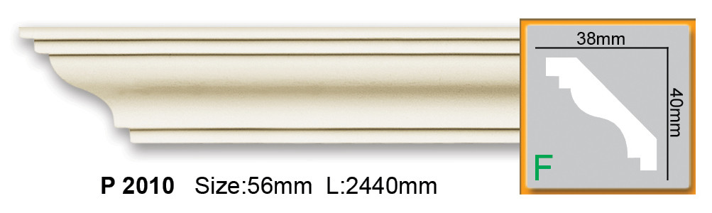 

Карниз с гладким профилем Gaudi Decor P 2010